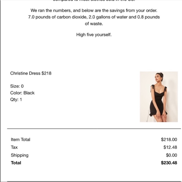 NWOT Reformation Christine dress - Picture 6 of 10